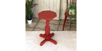 Table rouge octo en bois antiqué